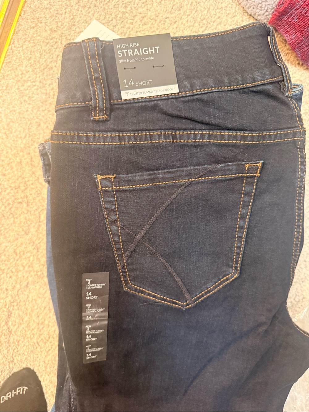 Lane Bryant High-Rise Straight Jeans - Dark Blue